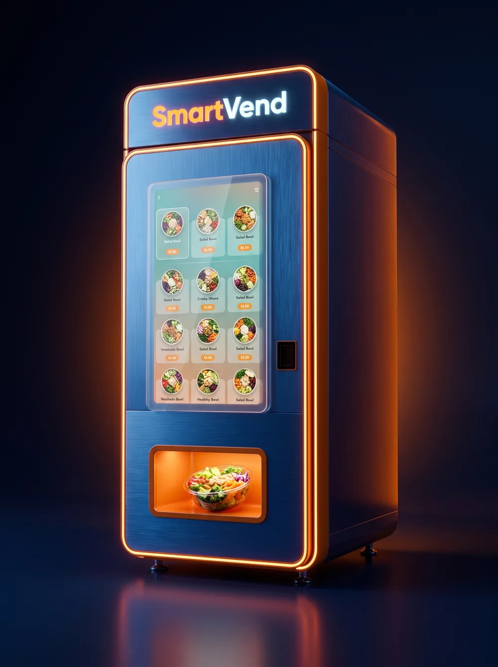 SmartVend automated fresh salad and bowl vending machine